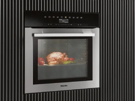 Forno H7364BP in acciao inox con sonda termometrica ed illuminazione Led di Miele