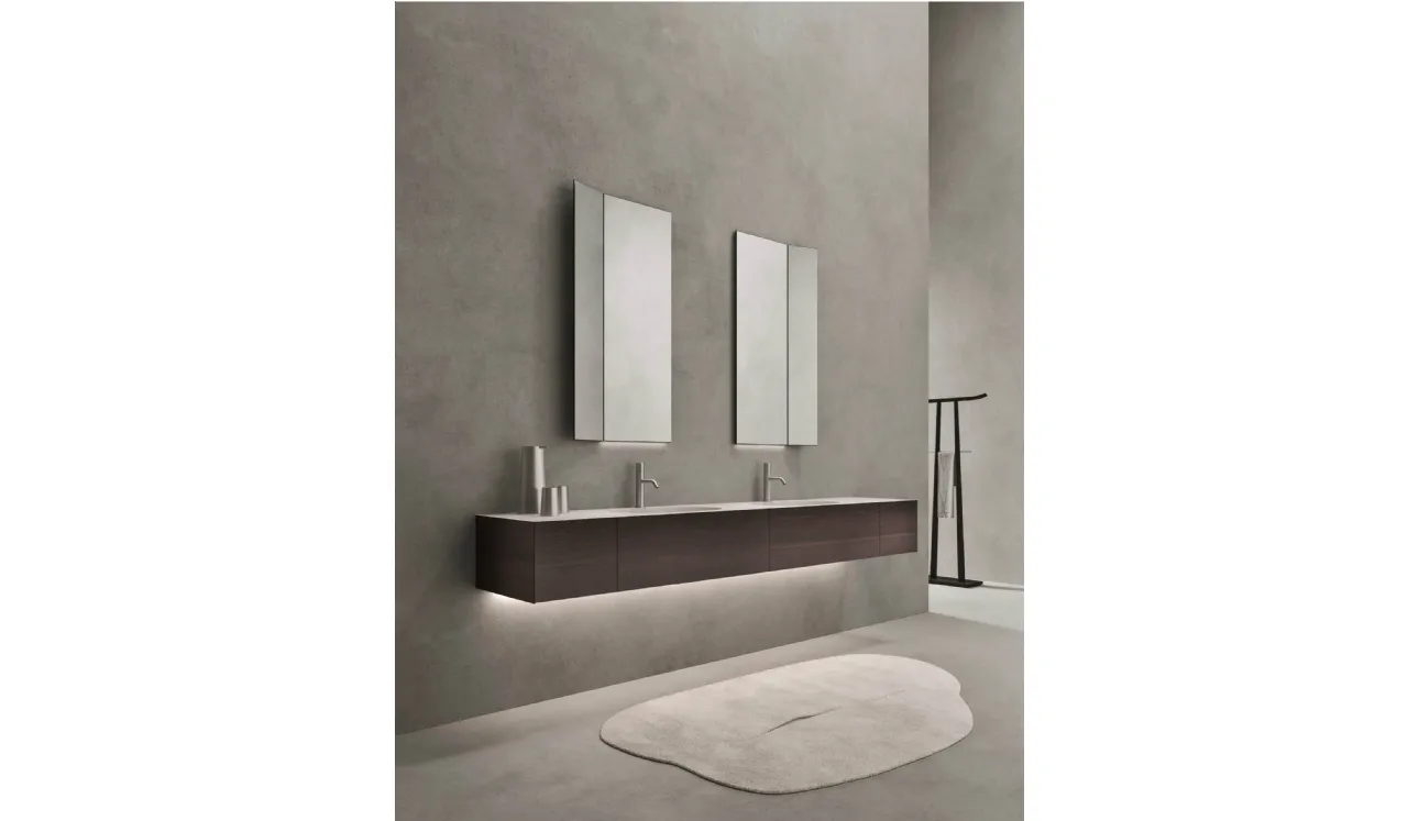 Mobile da Bagno sospeso in Rovere termocotto Azuma 24 04 di Milldue