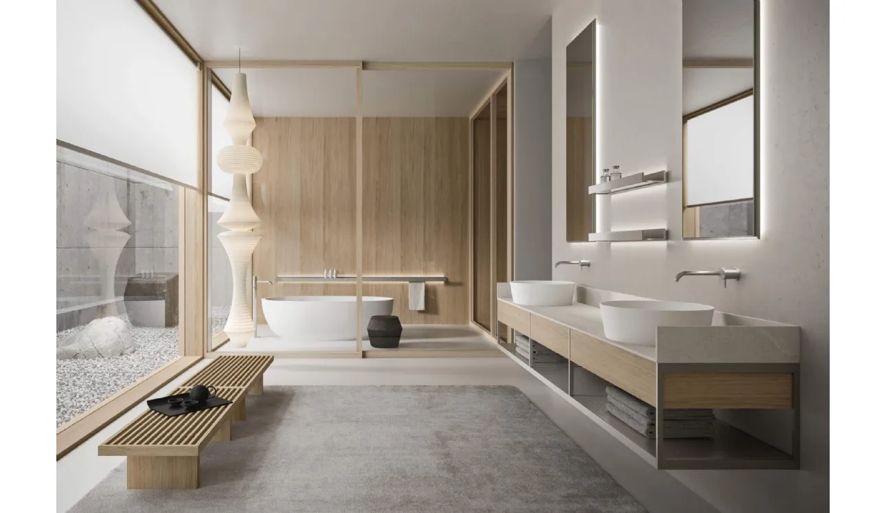 Mobile da Bagno sospeso in rovere nordico Fjord 24 03 di Milldue