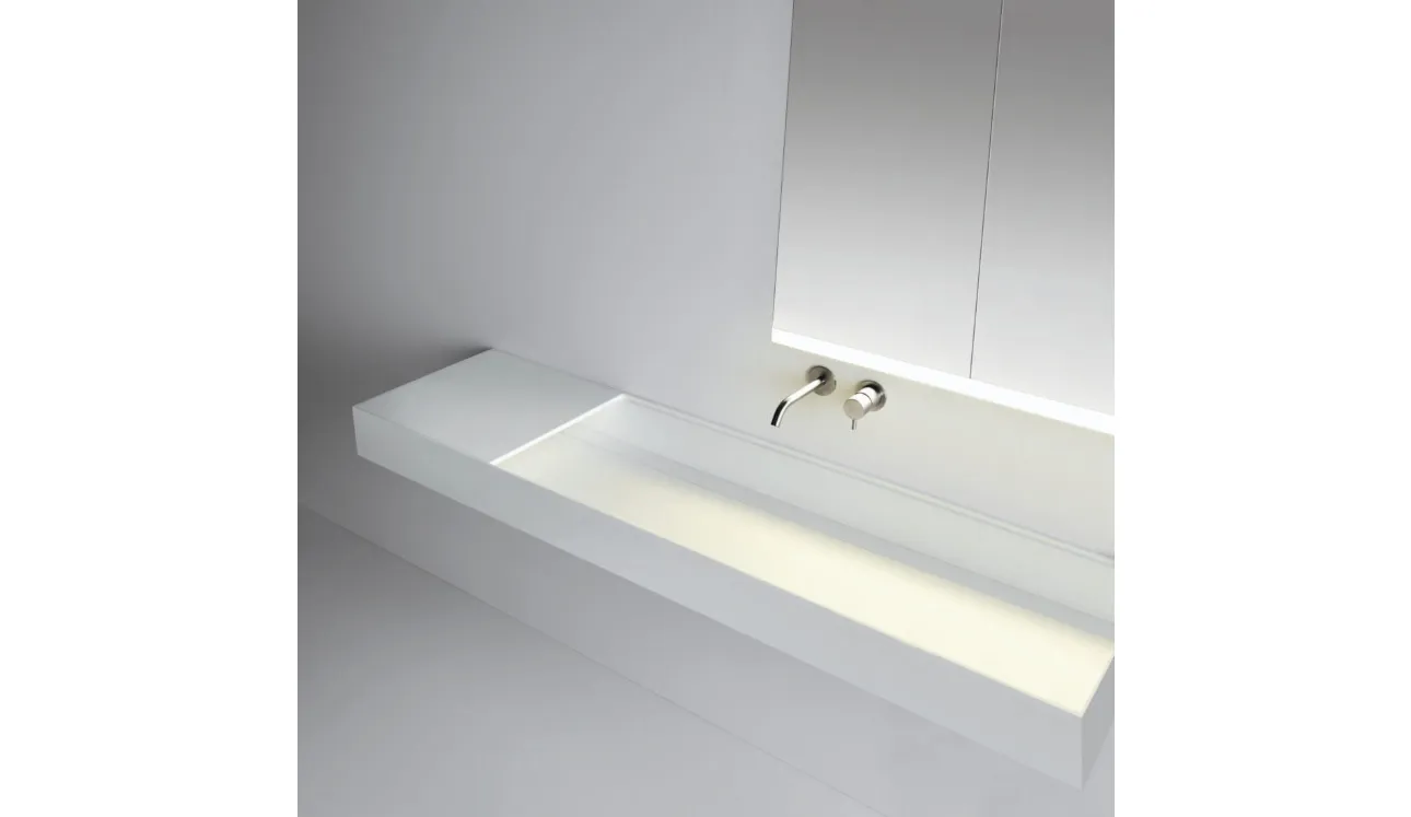 Mobile da Bagno sospeso in Corian Puro 19 11 di Milldue