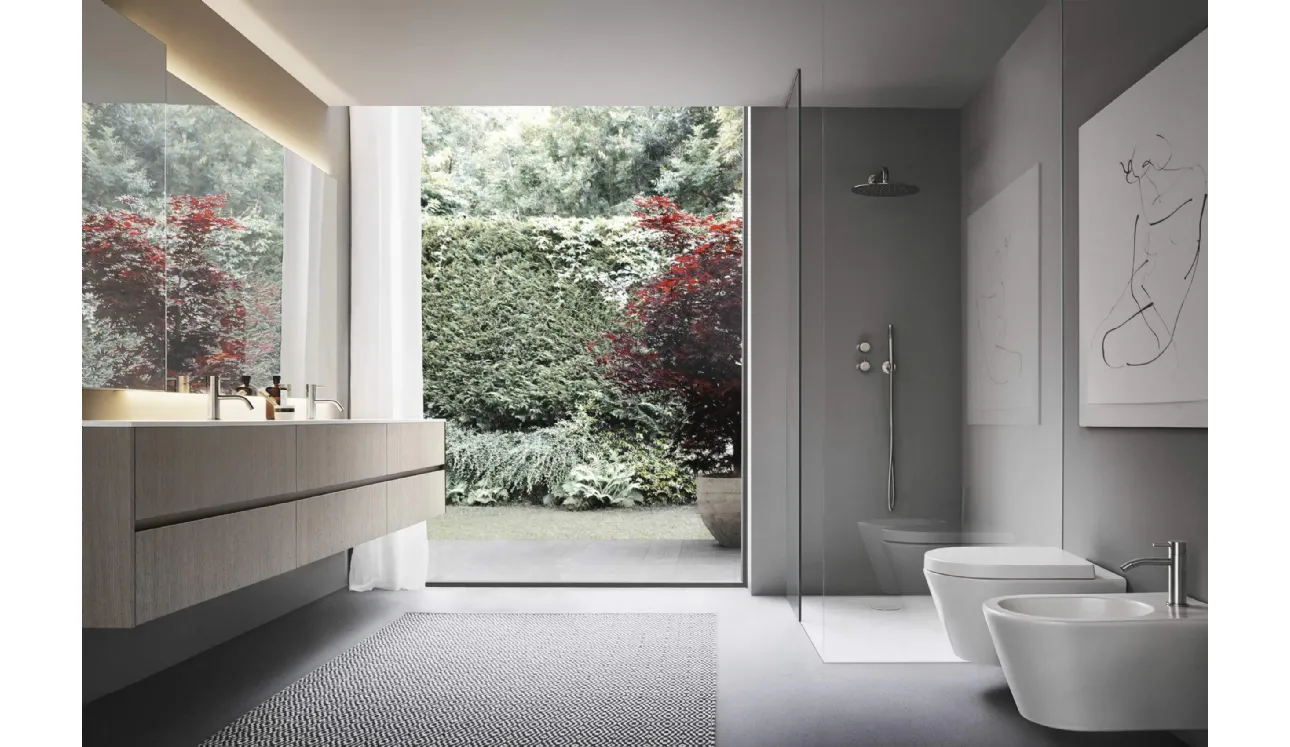 Mobile da Bagno sospeso in Rovere tundra Sintesi 24 10 di Milldue