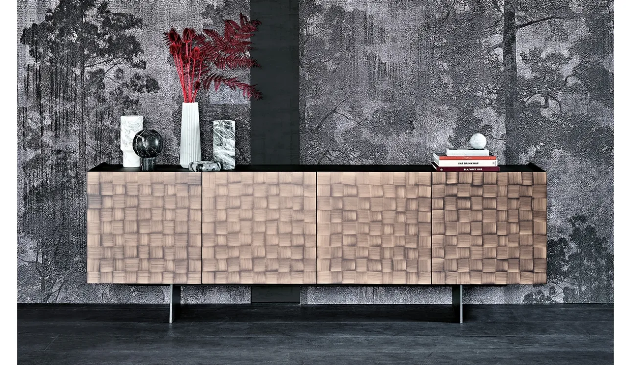 Madia Arizona Crossing in legno Brushed Bronze di Cattelan Italia