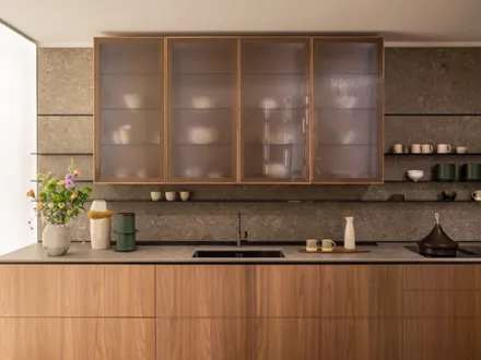 Cucina Design Forma Mentis Noce Canaletto e MDI di Valcucine