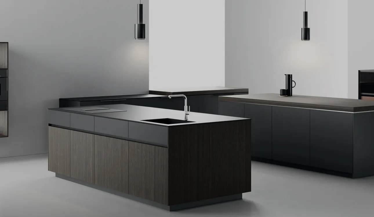 Cucina Design con doppia isola in rovere e laccato Life Projects 22 di Copat Life