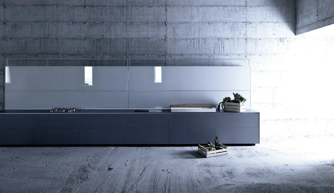 Cucina Design Artematica Vitrum Grigio Cemento di Valcucine